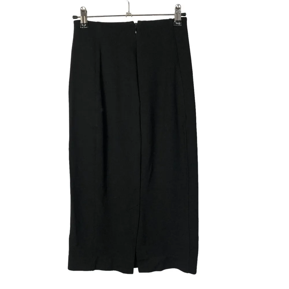 Veronika Maine Black Crepe Knee Length Pencil Skirt S - Image 3