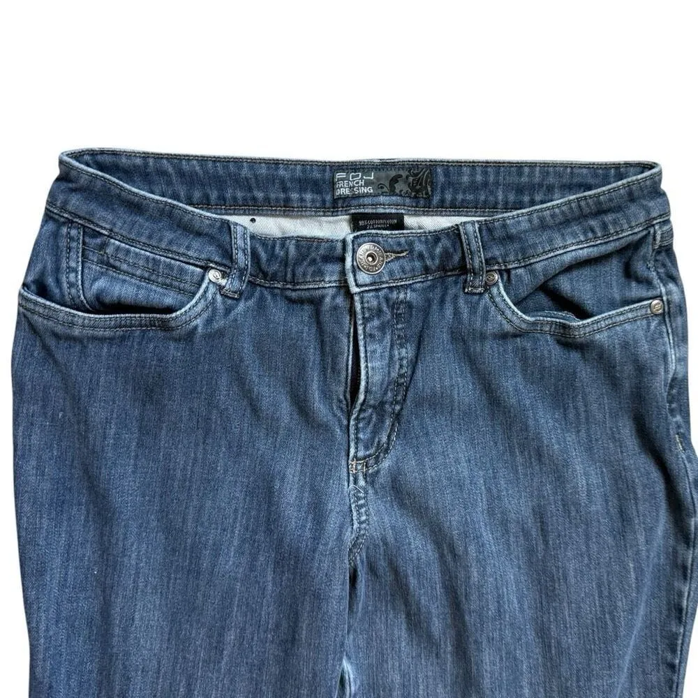 Womens FDJ | French Dressing Olivia Slightly Curvy Flare Leg Jeans 12P 12 Petite Blue - Image 2