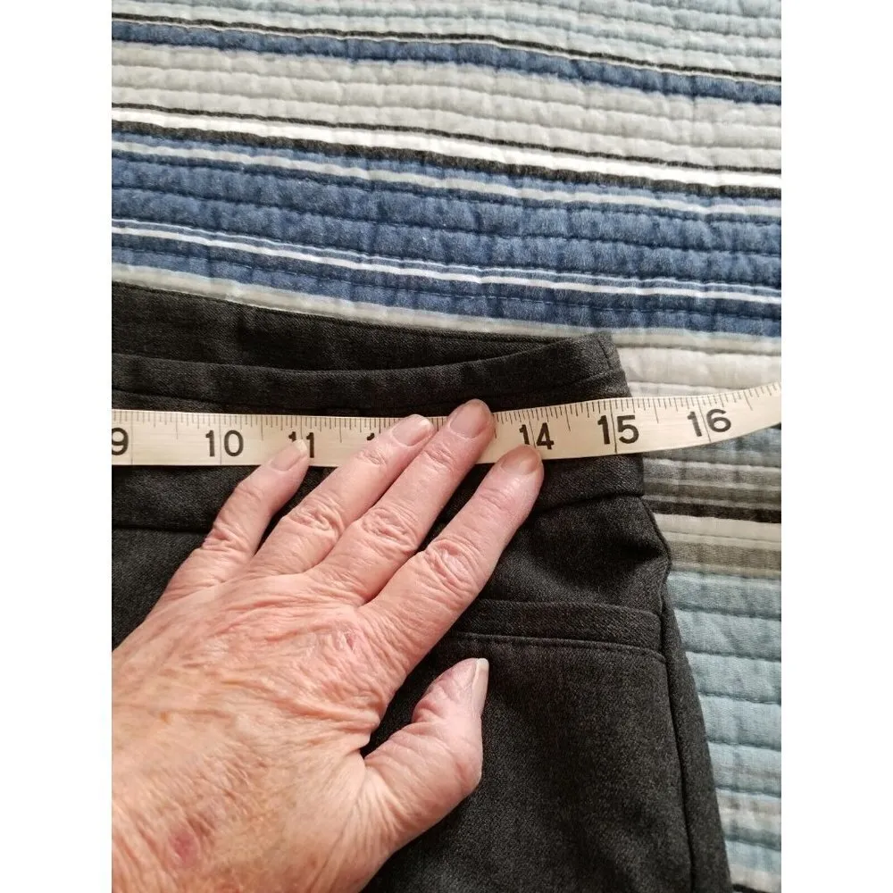 EXPRESS Gray Low Rise Straight Leg Stretch Career Pants Trousers Slacks Sz 00R - Image 4