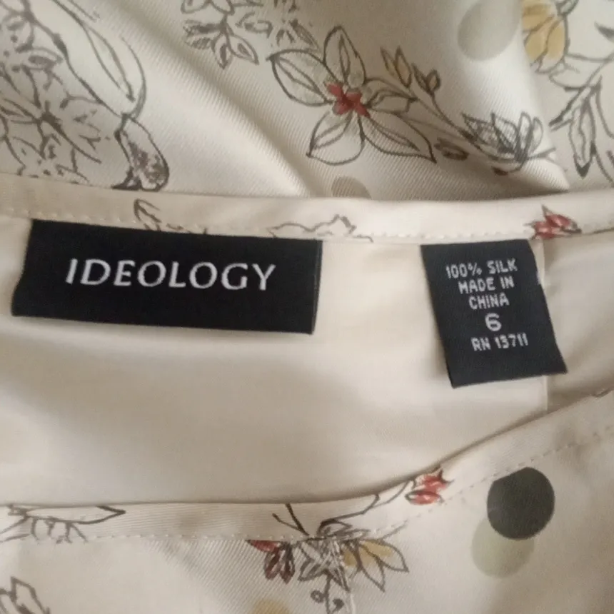 Ideology Mini Silk Womens Skirt Fairy Vintage Embroidery Trim Size 6 - Image 2