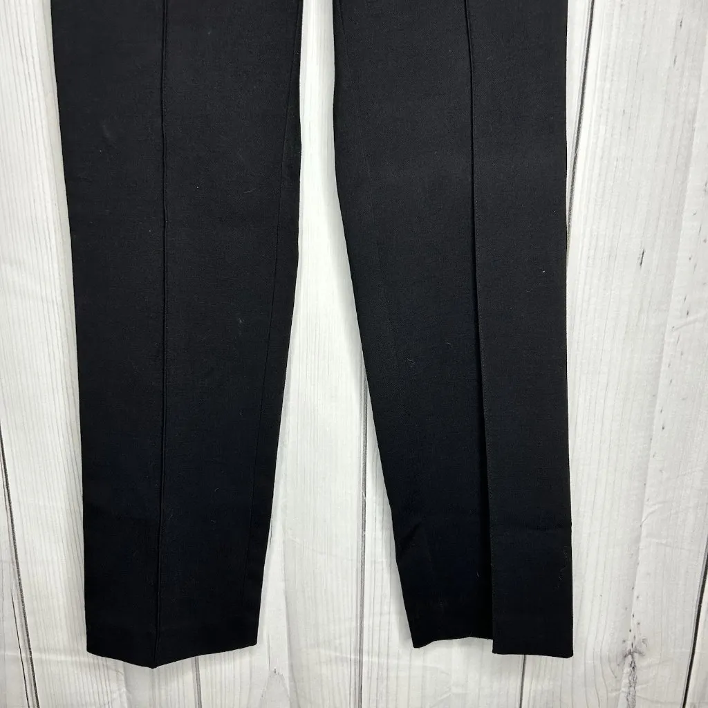 Ann Taylor LOFT Marisa Straight Pants Womens Petites 2P (29x29) Black Pleated - Image 3