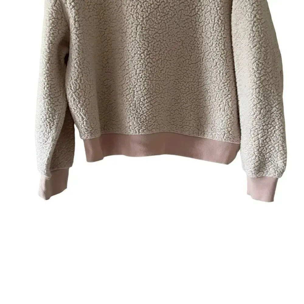 Who What Wear Women’s Sherpa Long Sleeves Sweatshirt Crewneck Brulee SZ XL - Image 4