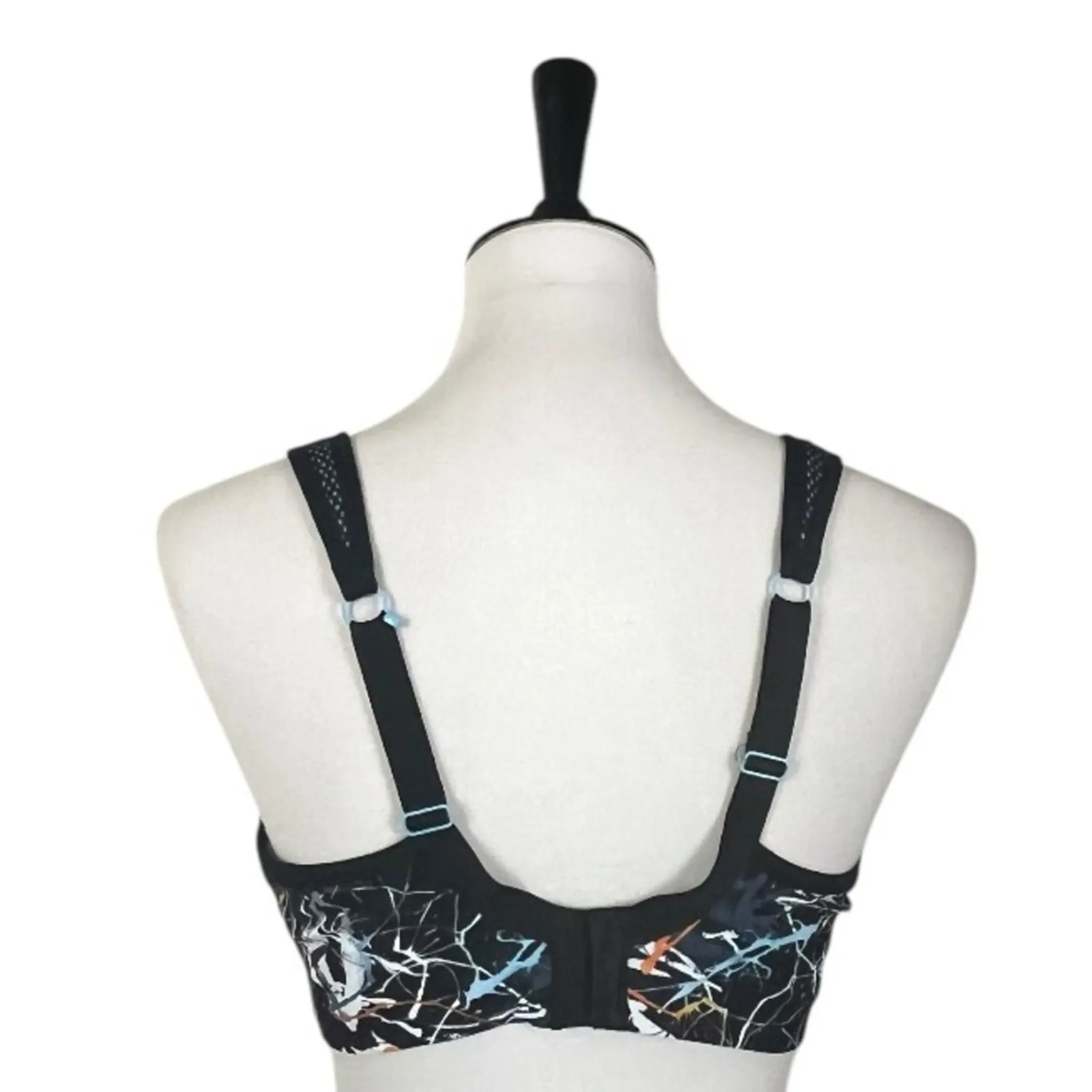 Panache Sports Bra Convertible Underwire Lined Black Multi Women’s Size 38DDD - Image 5