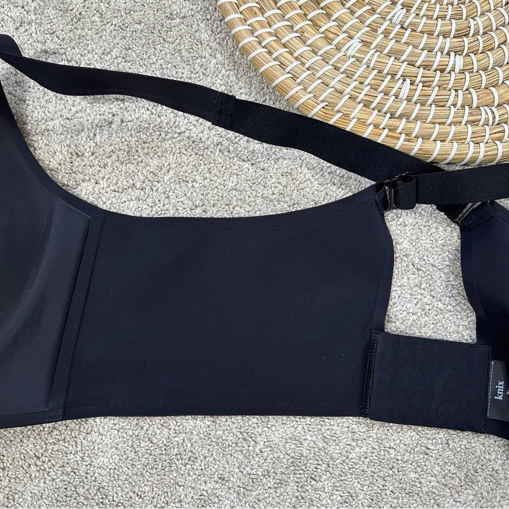 Knix Women’s Catalyst Front Zip Sports Bra Cross Back High Impact Black Size 7+ - Image 12