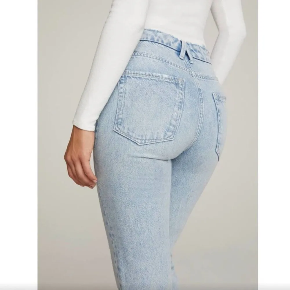 NWT Good American Good Boy Light Wash Blue Jeans - Size 12 / 31 - Image 10