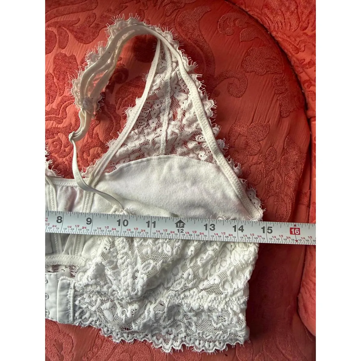 Aerie White Lace Bralette, Size Large - Image 4