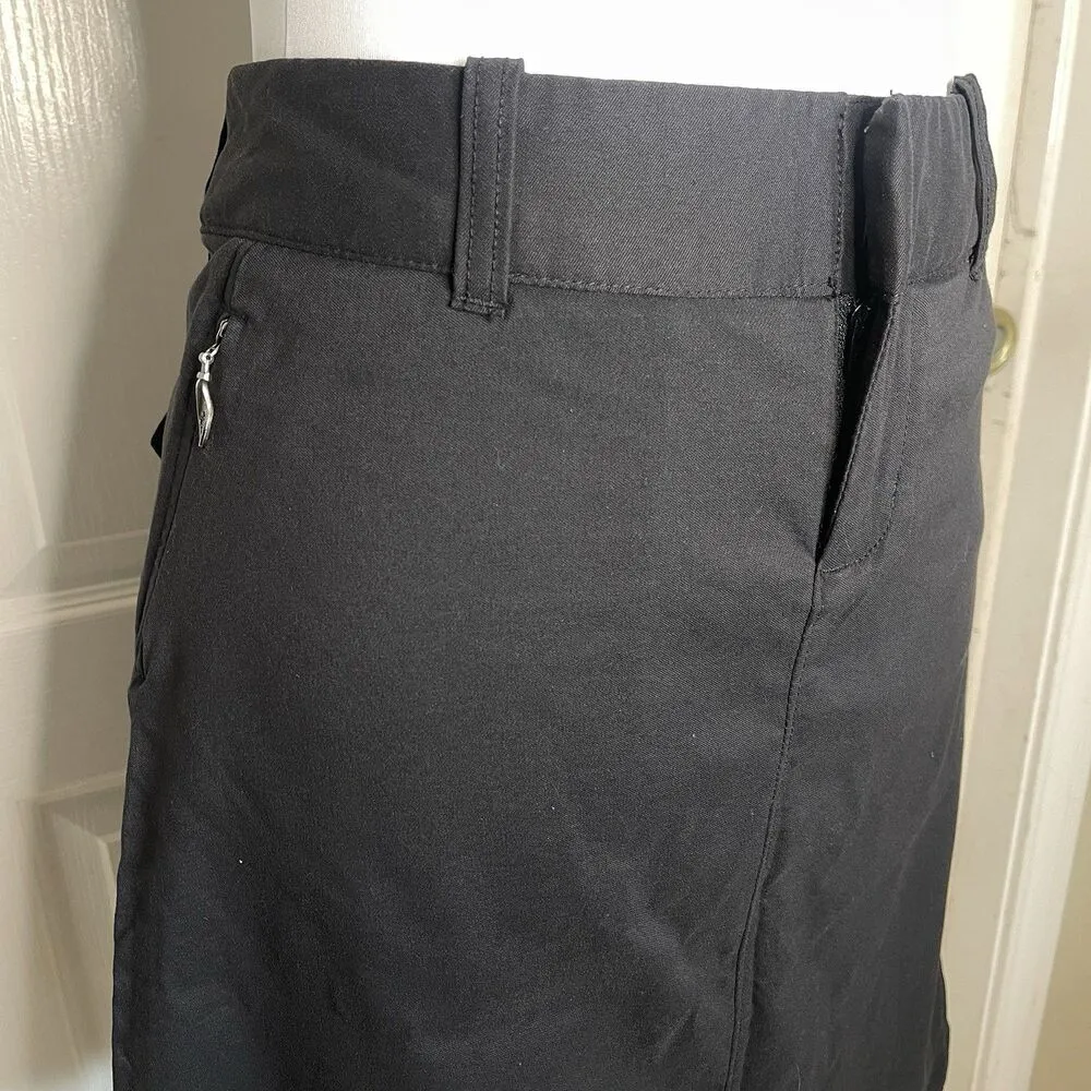 The North Face Skirt Womens 4 Black Athletic Golf Preppy Stretch Zipper Pocket - Image 2