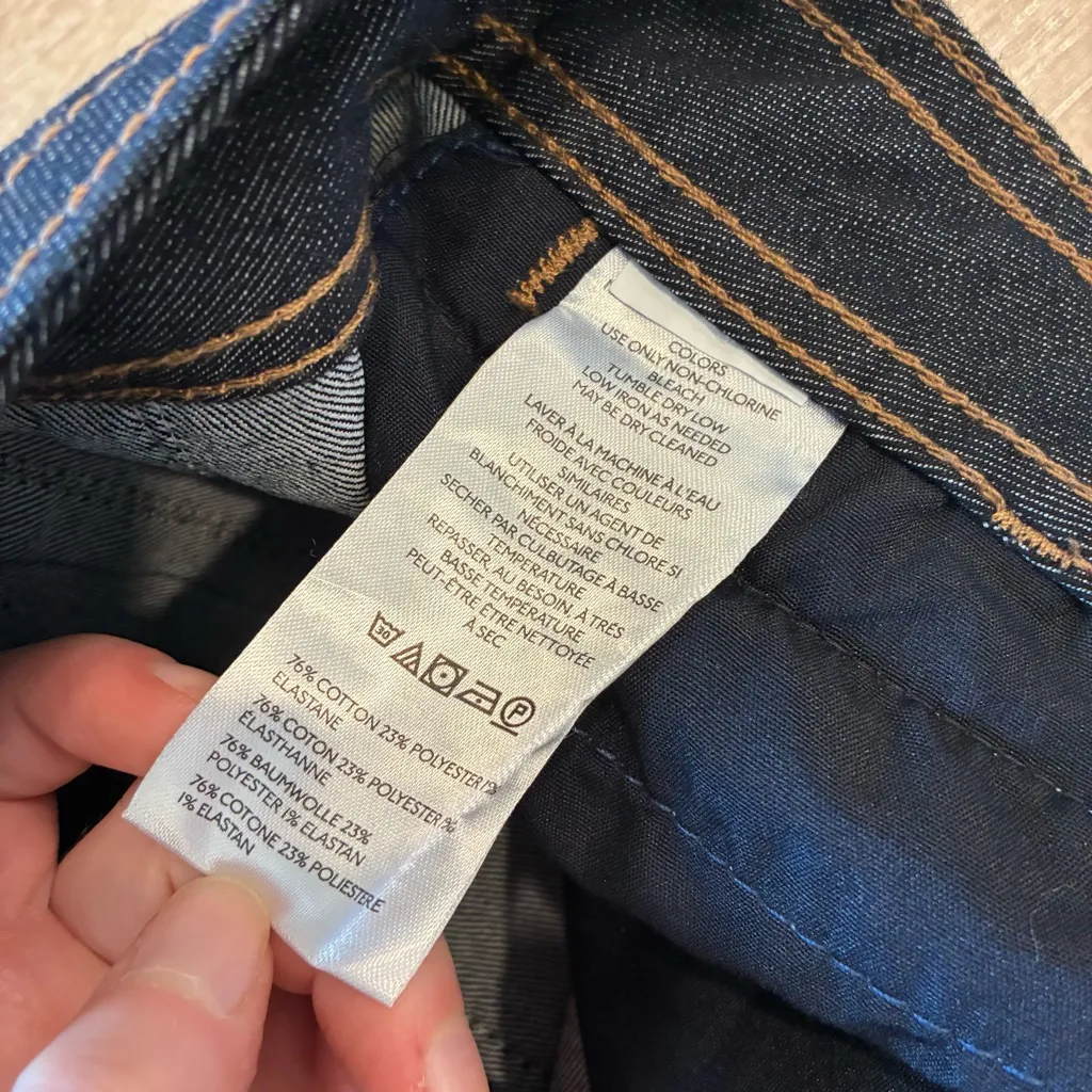 NWT Maeve The Ettie High Rise Crop Wide Leg Jeans Dark Rinse Wash Size 29 - Image 4