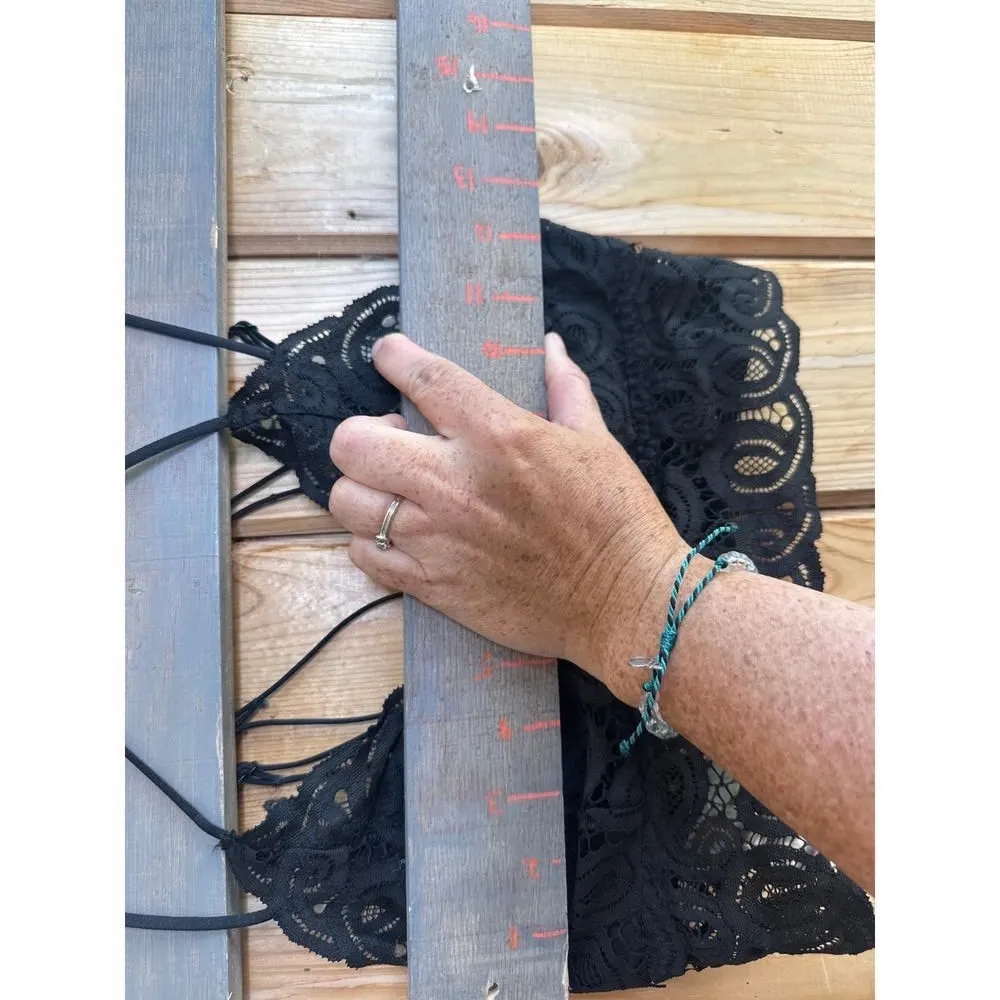 PINK by Victoria’s Secret Lace Bralette Black Size Medium RN54867 - Image 4