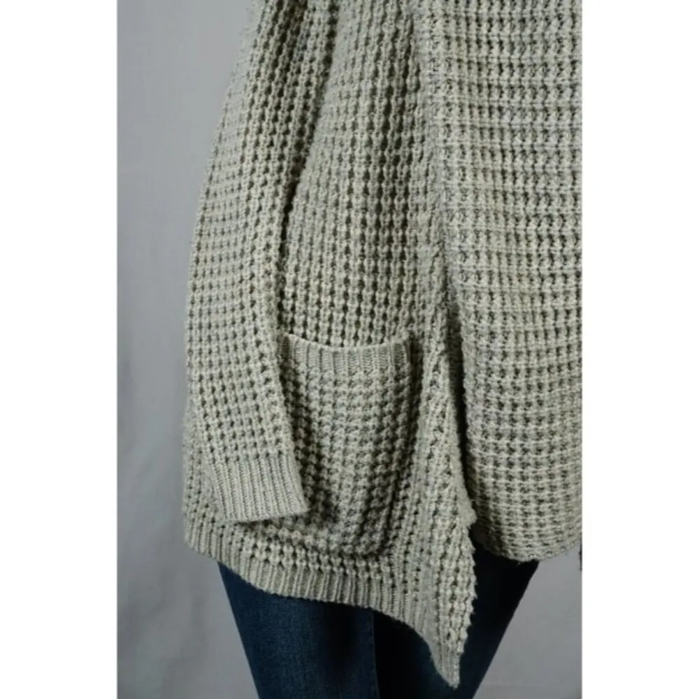 Womens Urban Outfitters byCORPUS Gray Knit Open Drape Cardigan Size M - Image 3