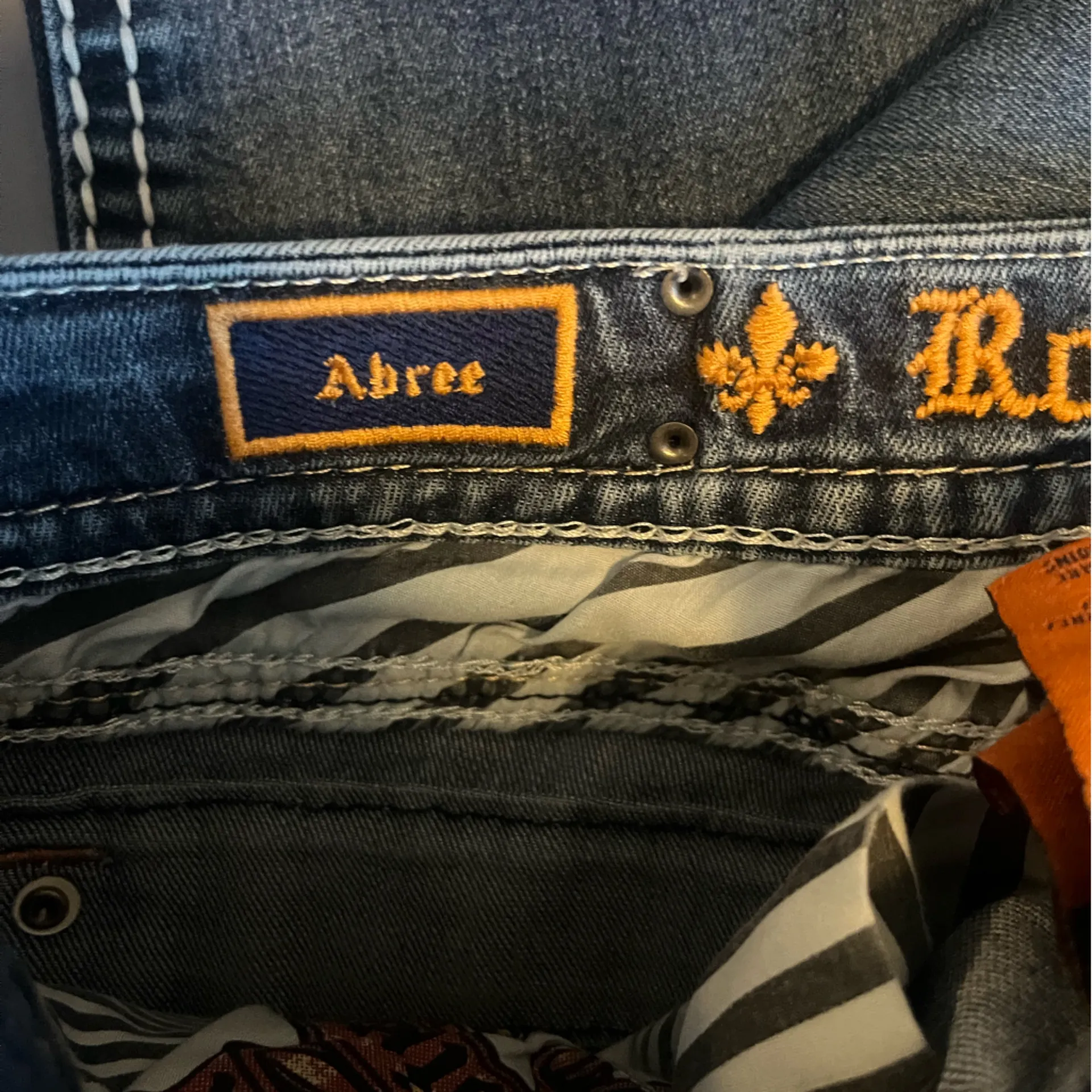 Rock Revival Abree Dark Blue Easy Skinny Jeans Size 32 - Image 5