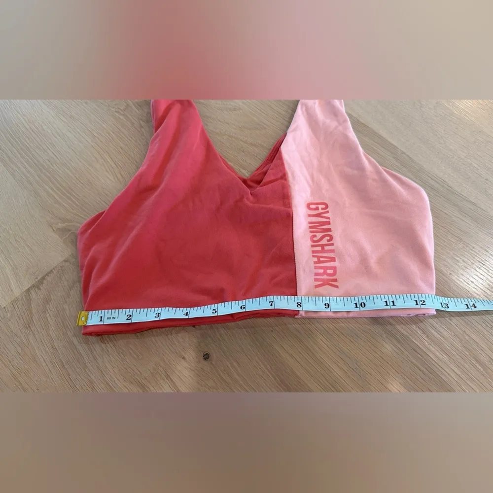 Gymshark duo sports bra in Moroccan brick / peach Bellini - Image 4