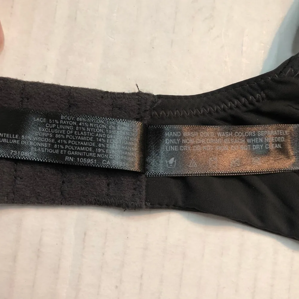 Natori Bra Pure Luxe Underwire T-Shirt / Lace Body Double Underwire Sz 32D GUC - Image 12