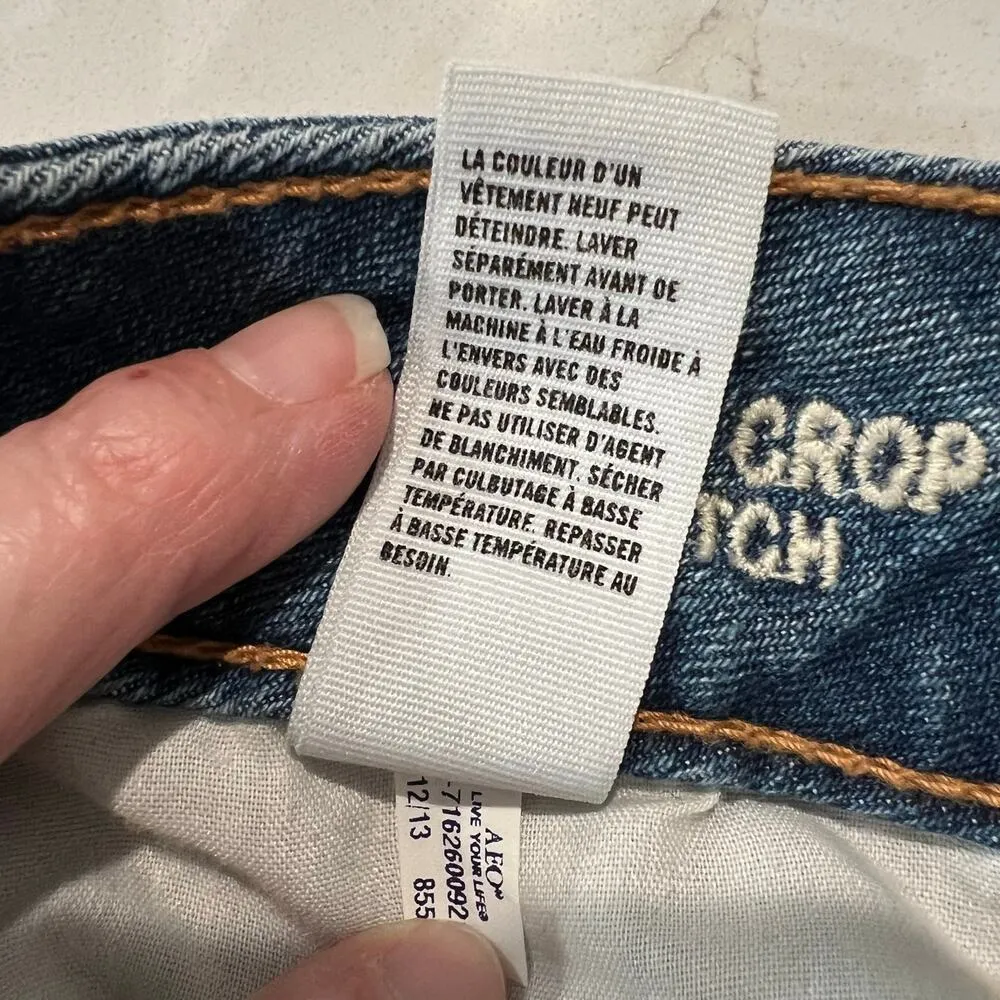 American Eagle Outfitters Artist Crop Stretch Jeans Women’s Size 4 Blue - Image 8