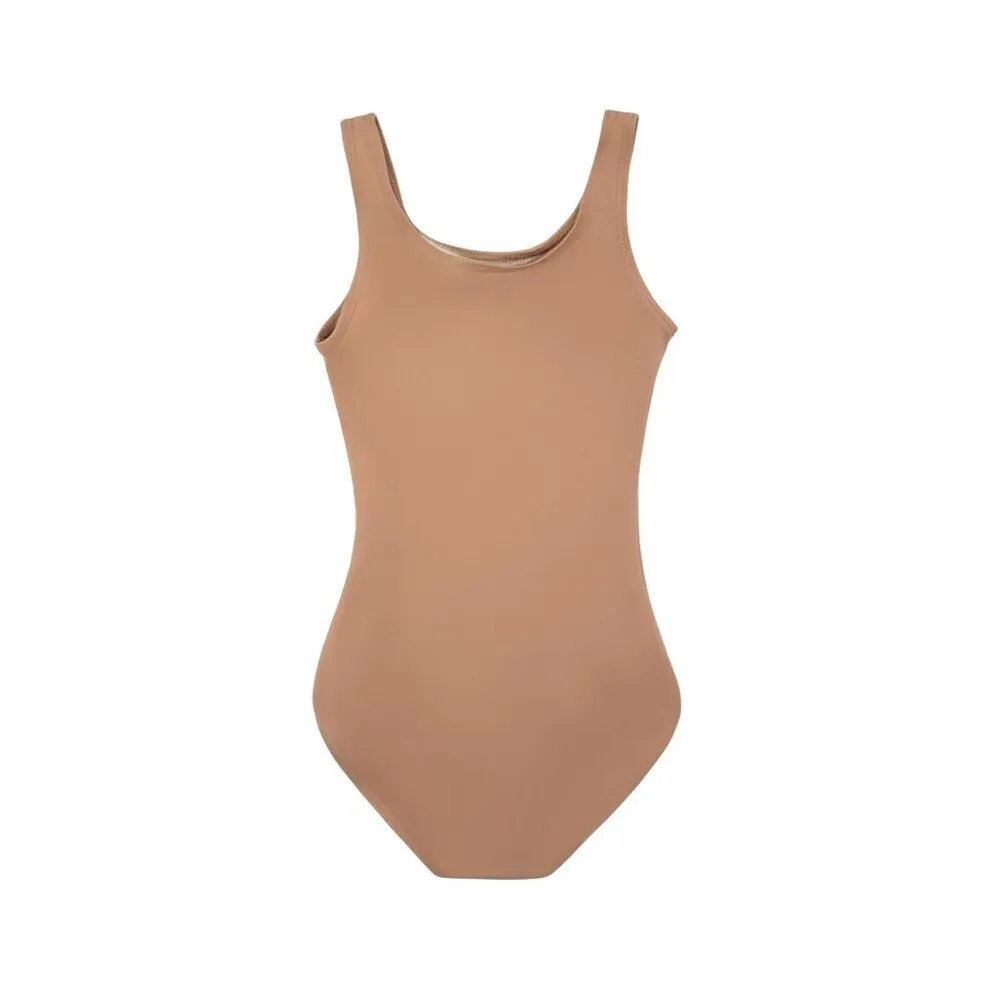 Capezio Women's Medium Leotard Team Basic Tank Light Suntan Dance‎ Tan - Image 4