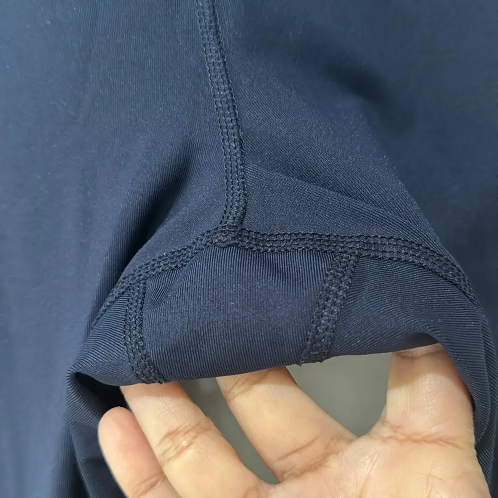 Tory Burch Sport Essential Performance Leggings Size Medium Navy Red Blue - Image 9