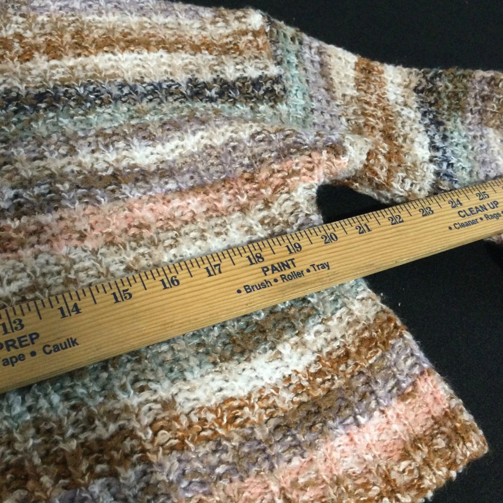 Striped‎ Knit Sweater Crewneck Pullover Brown Beige Multicolor Medium - Image 3