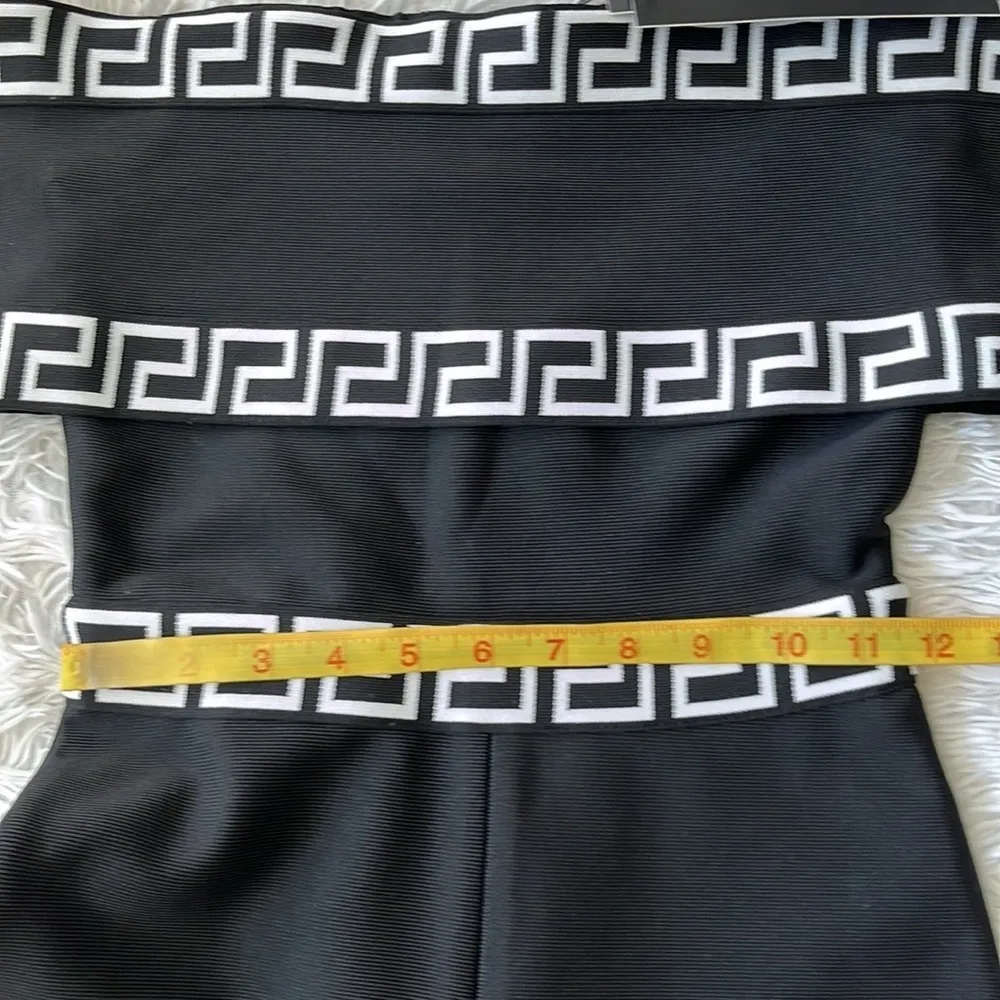 Sesidy Quilla Black Off Shoulder Women’s Jumpsuit black/white size Medium - Image 7