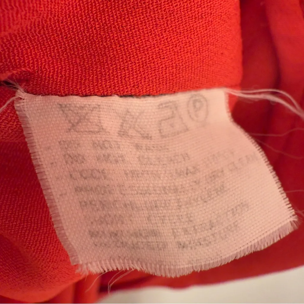 Vintage 1980s Valentino Boutique Red Side Bead Midi Dress Size 10 Sleeveless - Image 5