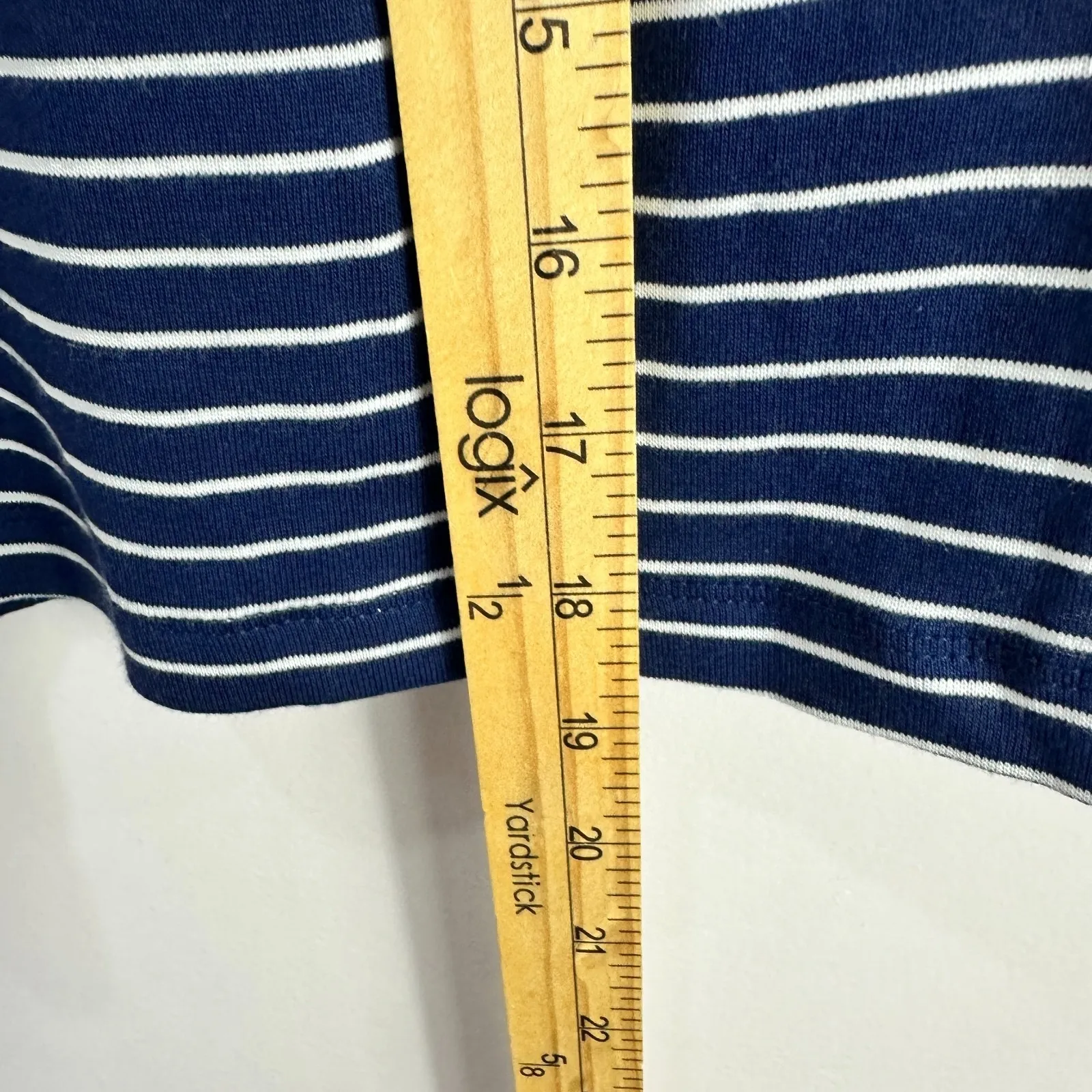 Jones New York Skort Womens XXL Navy White Stripe Pull On Coastal Preppy Classic - Image 5