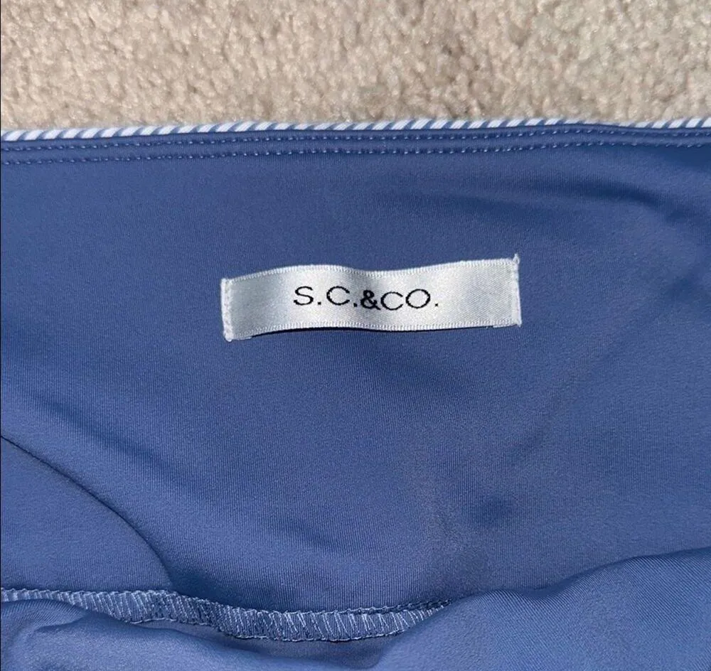 S.C. & Co Striped Athletic Pull On Stretch Skort with Shorts Womens XL Blue - Image 3