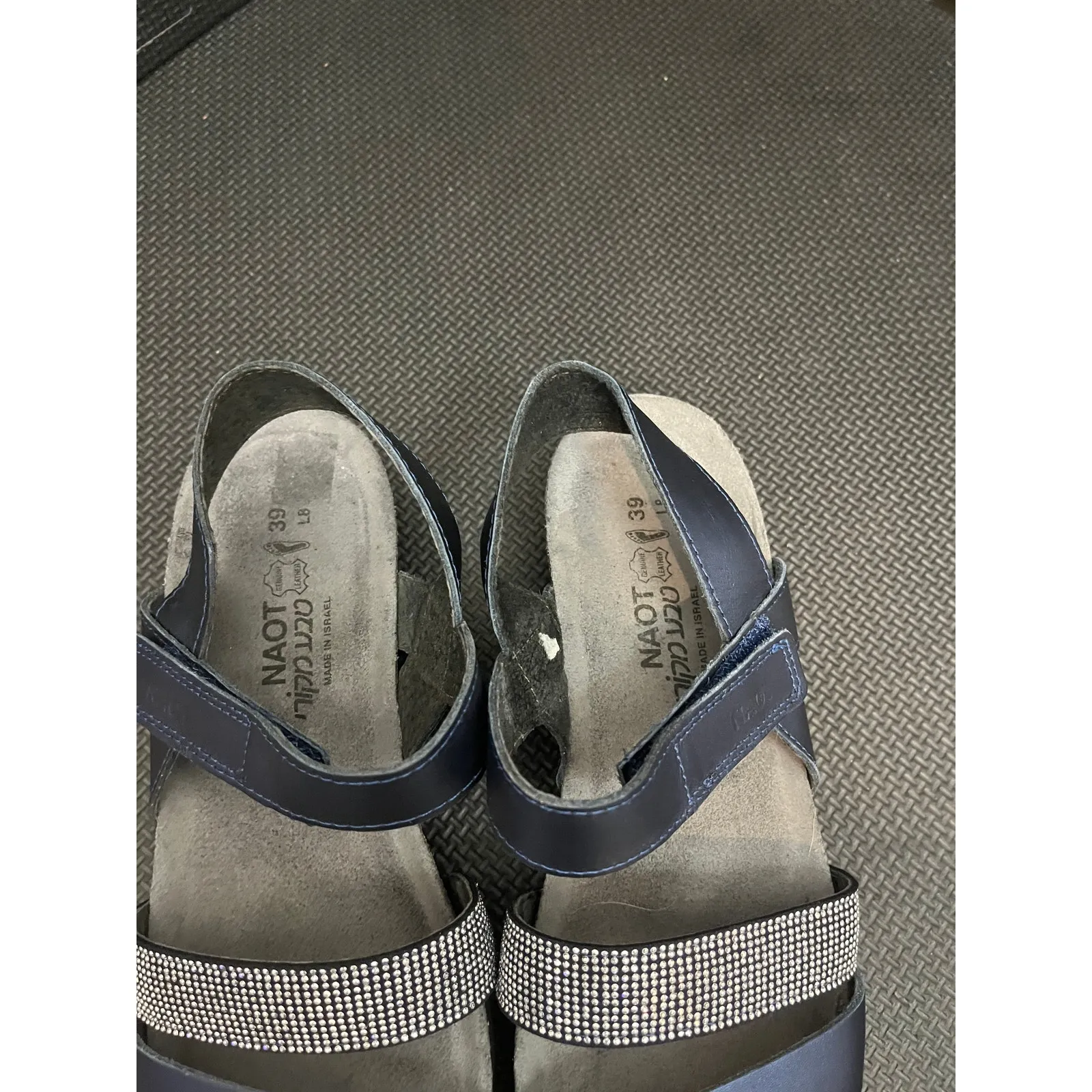 Naot Krista Polar Sea Leather Blue Sandals‎ Z3695 Womens Size 39 US 8 - Image 3