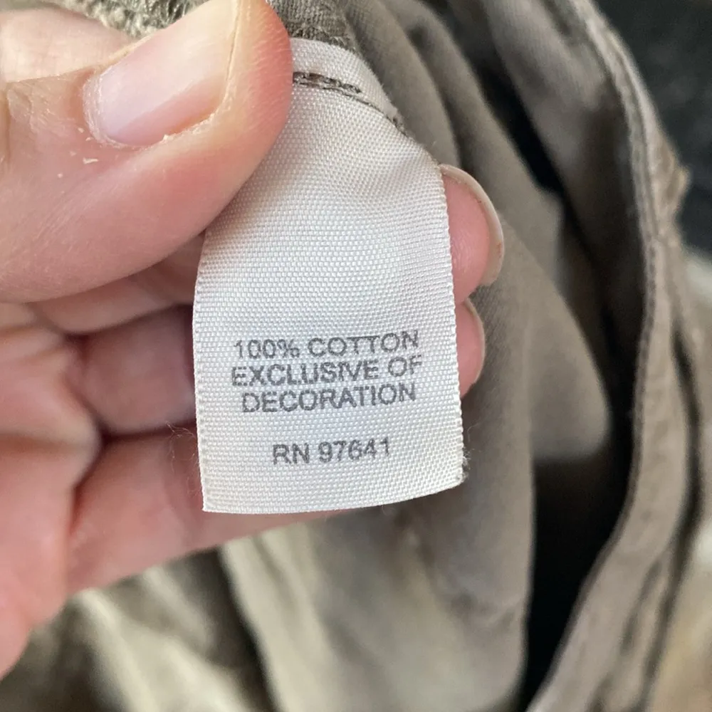 J.Jill  size 8 cotton cargo shorts tie waist olive army green chino casual comfy - Image 8