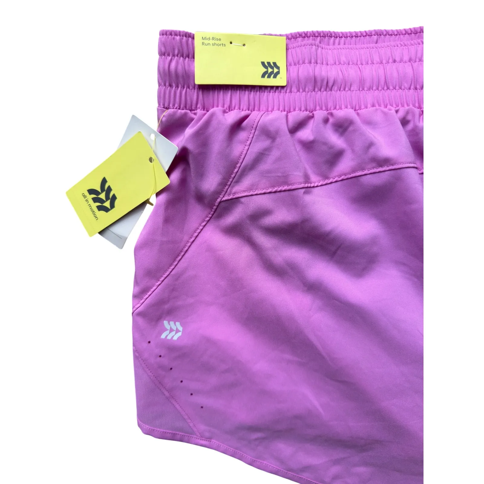 All in Motion Womens Purple Mid Rise Run Shorts Athletic Performance Size L - Image 5