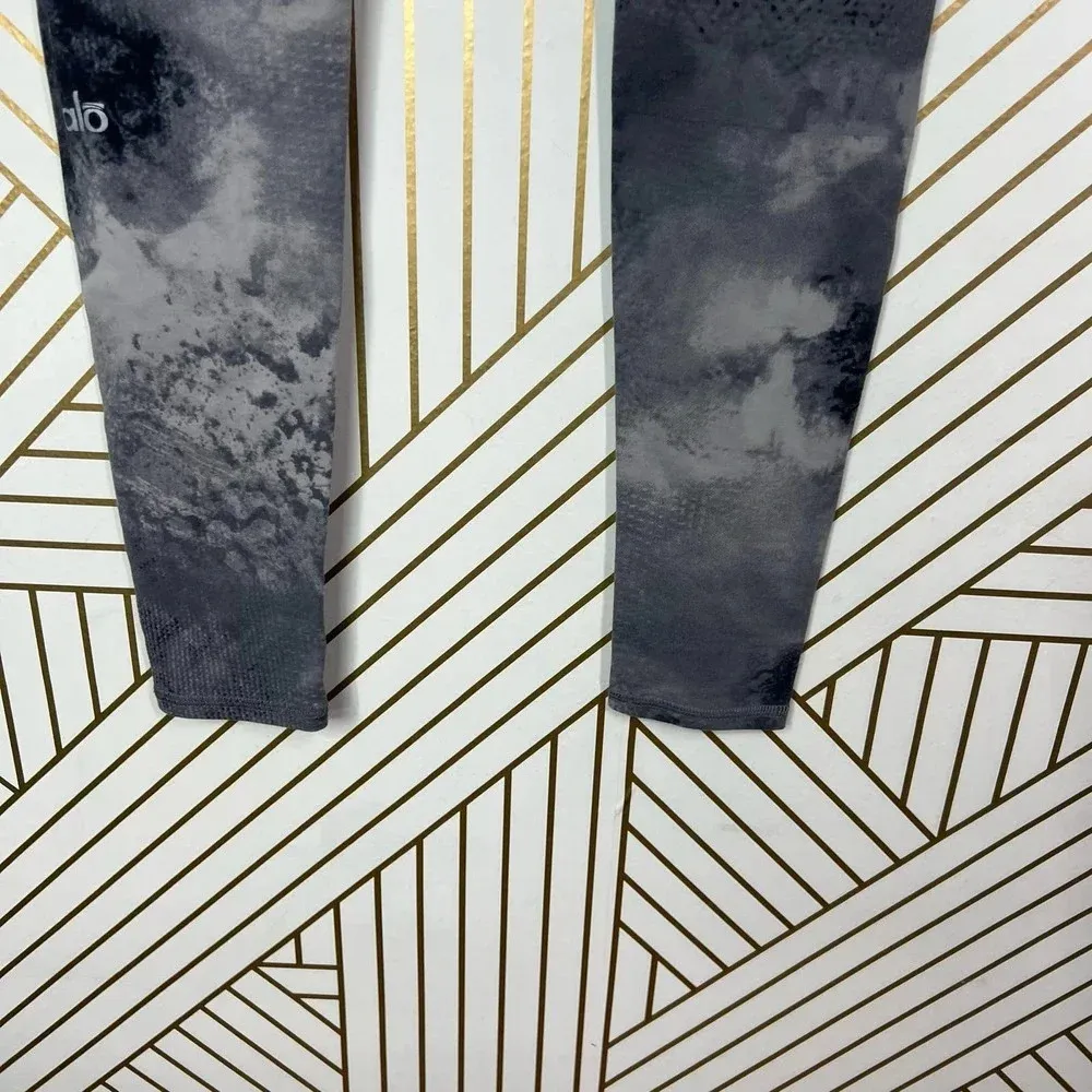 Alo Yoga Leggings Airbrush Tie Dye Abstract‎ Print Stretch Skinny Gray Size XS - Image 12