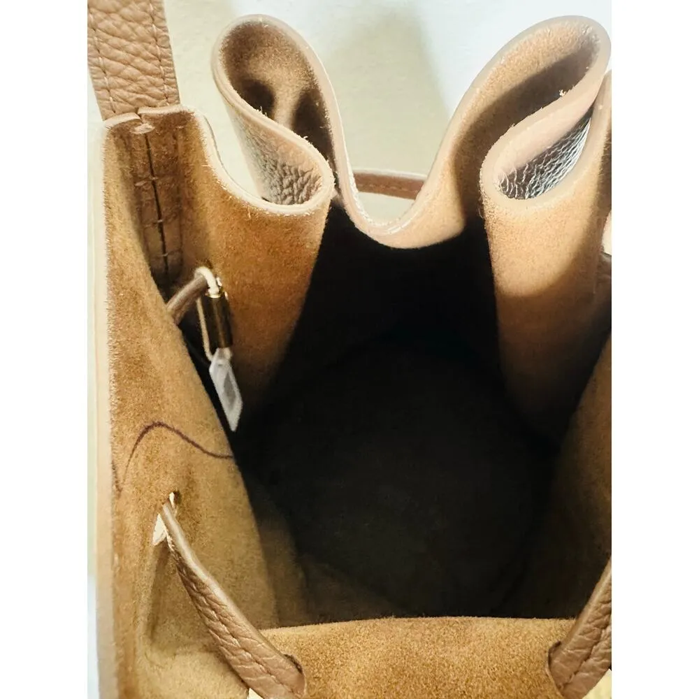 MANSUR GAVRIEL Hazelnut Brown Tan Cowhide Leather Soft Mini Bucket Bag - Image 10