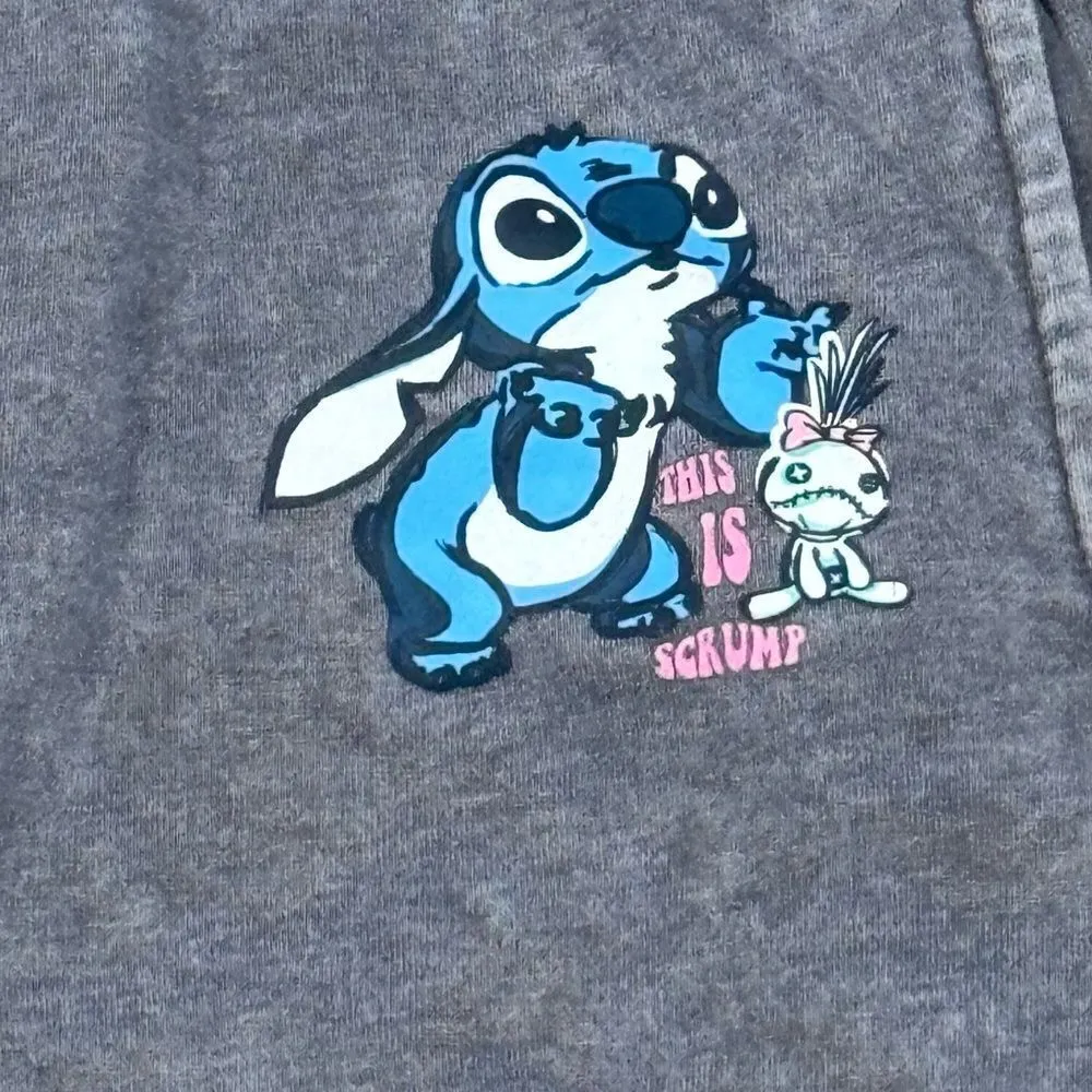 Disney Stitch Scrump Grey Sweatpants Women’s Large - Image 4
