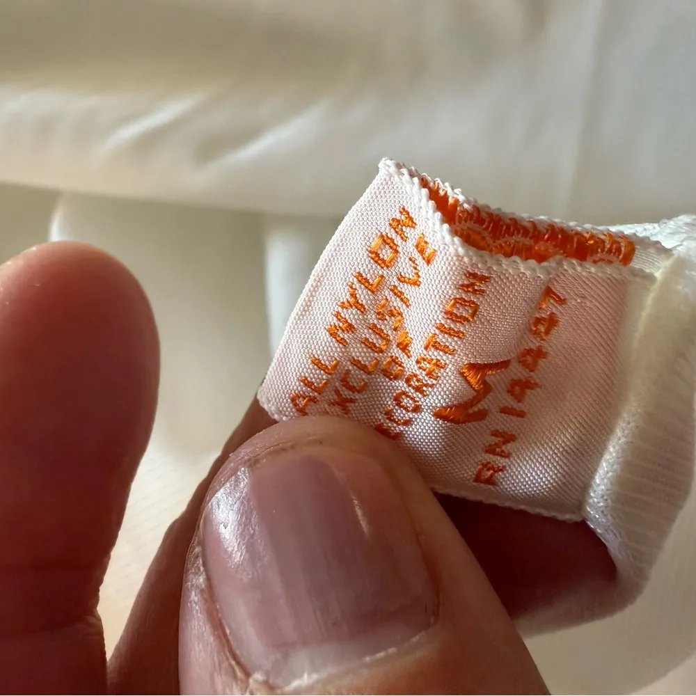 Vtg 60s Gotham Peignoir Robe Nightgown Bridal Honeymoon Lingerie Gold Stripe M Size M - Image 9