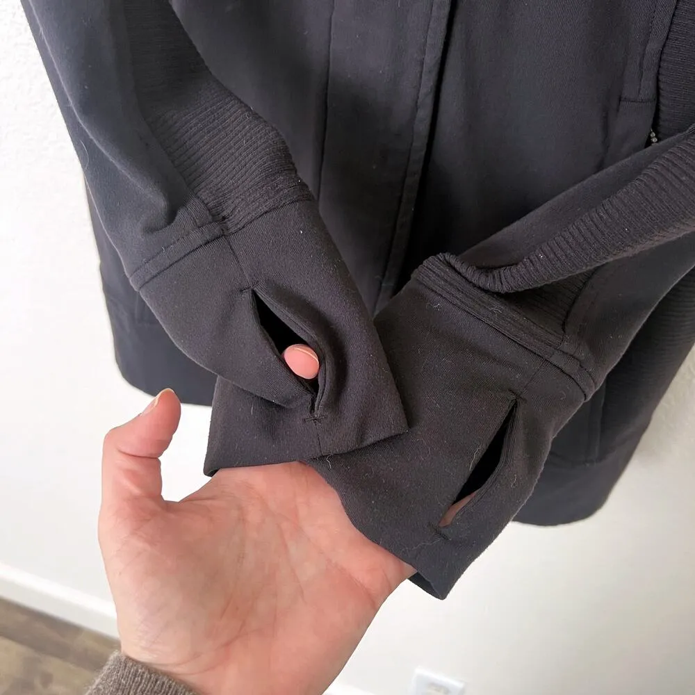 [Athleta] Black Long Sleeve Thumbholes Workout Zip Up Active Jacket Size Small S - Image 9