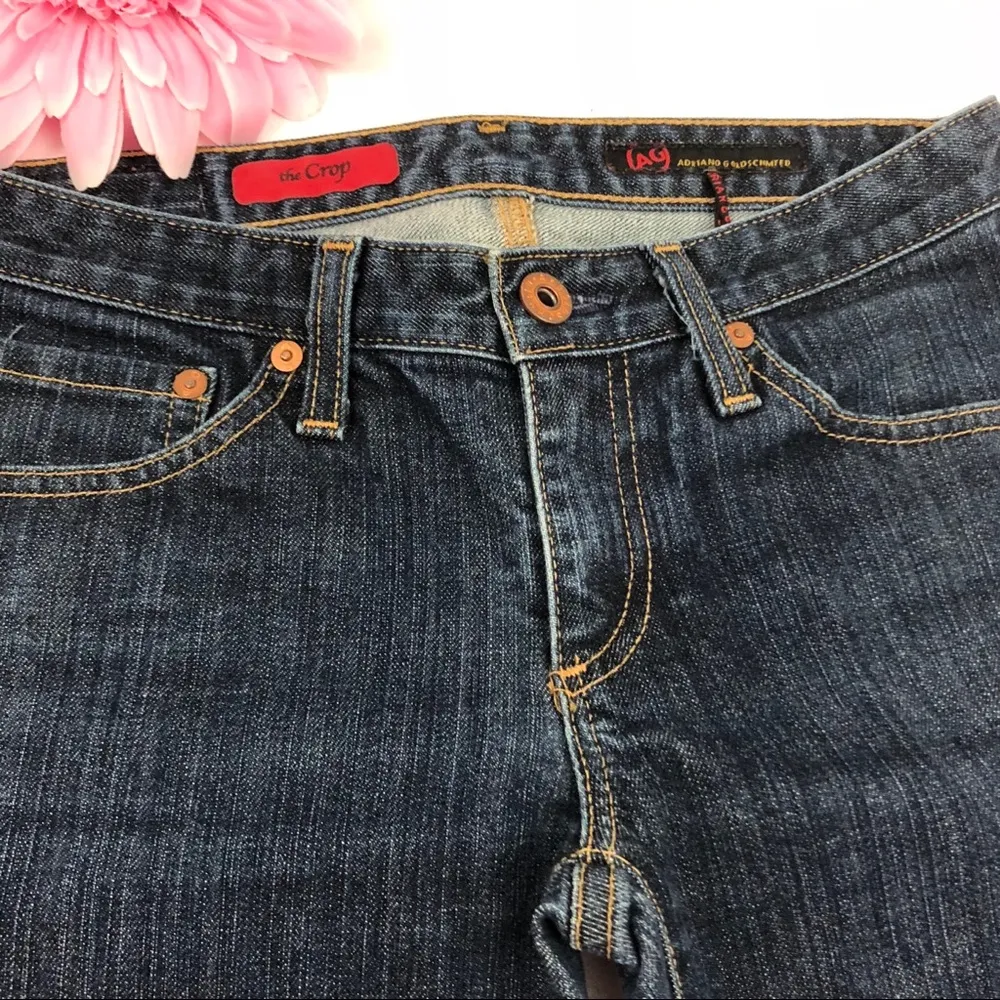 AG The Crop Denim Jeans: Skinny Dark Wash - Image 4