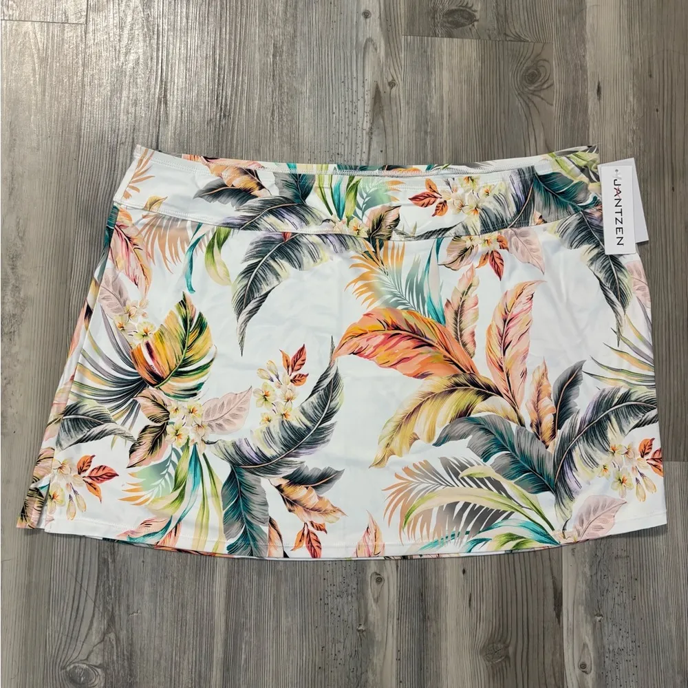 Jantzen Multicolor Tropical Leaf Skirt - Image 7