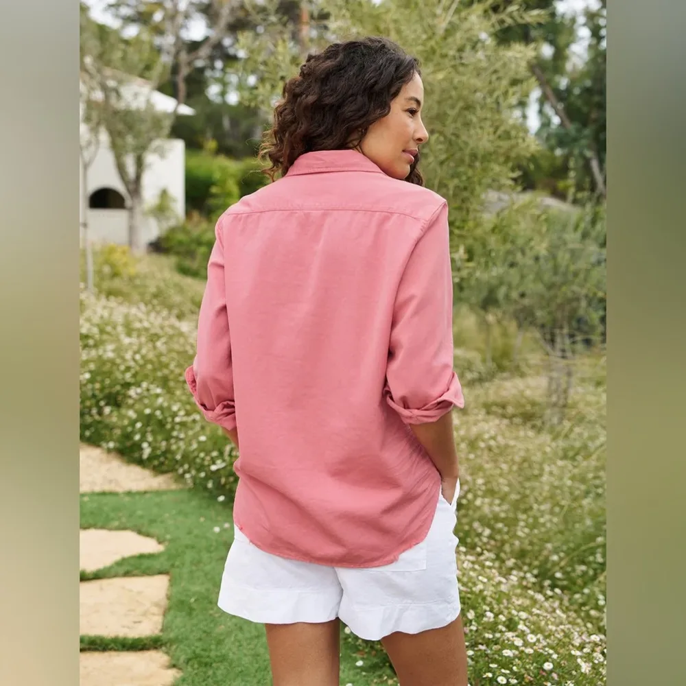 FRANK & EILEEN Eileen Relaxed Button Down Shirt in Grapefruit XL - Image 2