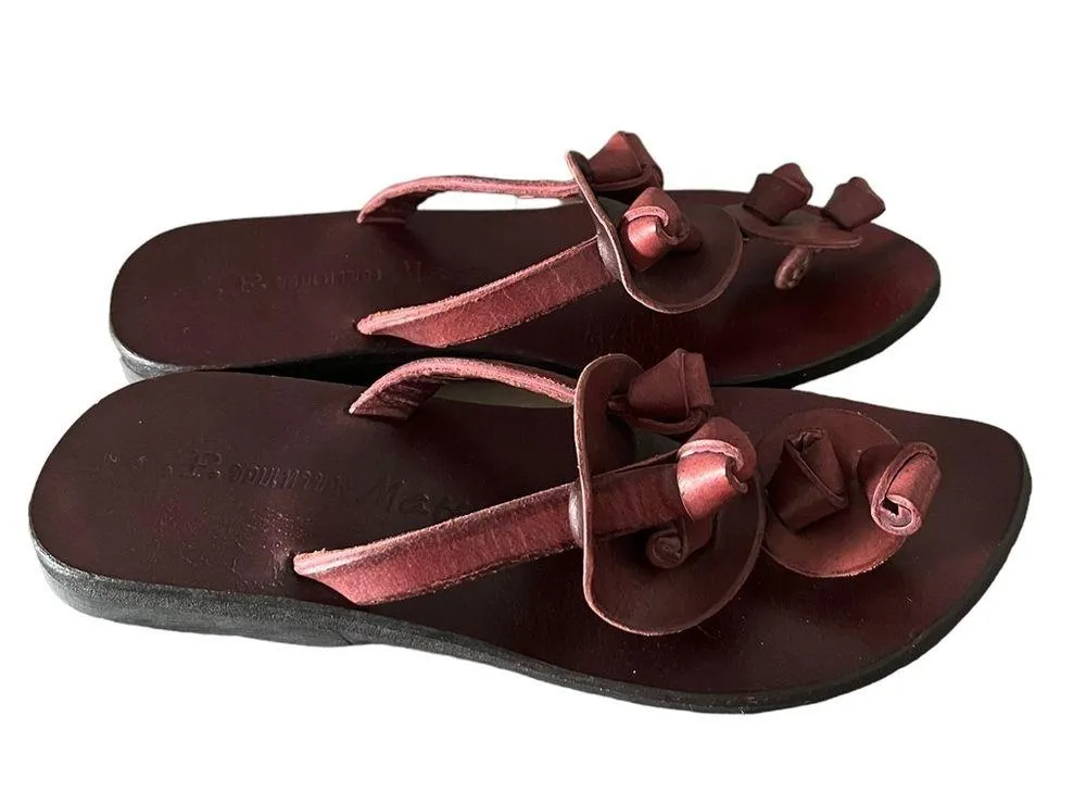 J.P. & Mattie Leather Handmade Thong Sandals Brown Size 7 - Image 3