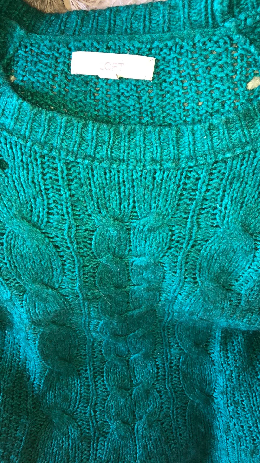 LOFT Green 3/4Sleeve Scoop Neck Sweater - Image 5