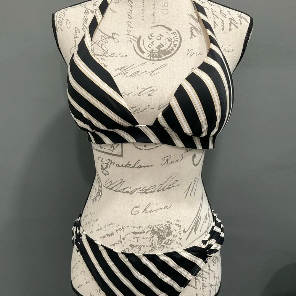 VICTORIAS SECRET PADDED STRIPPED BIKINI - Image 3