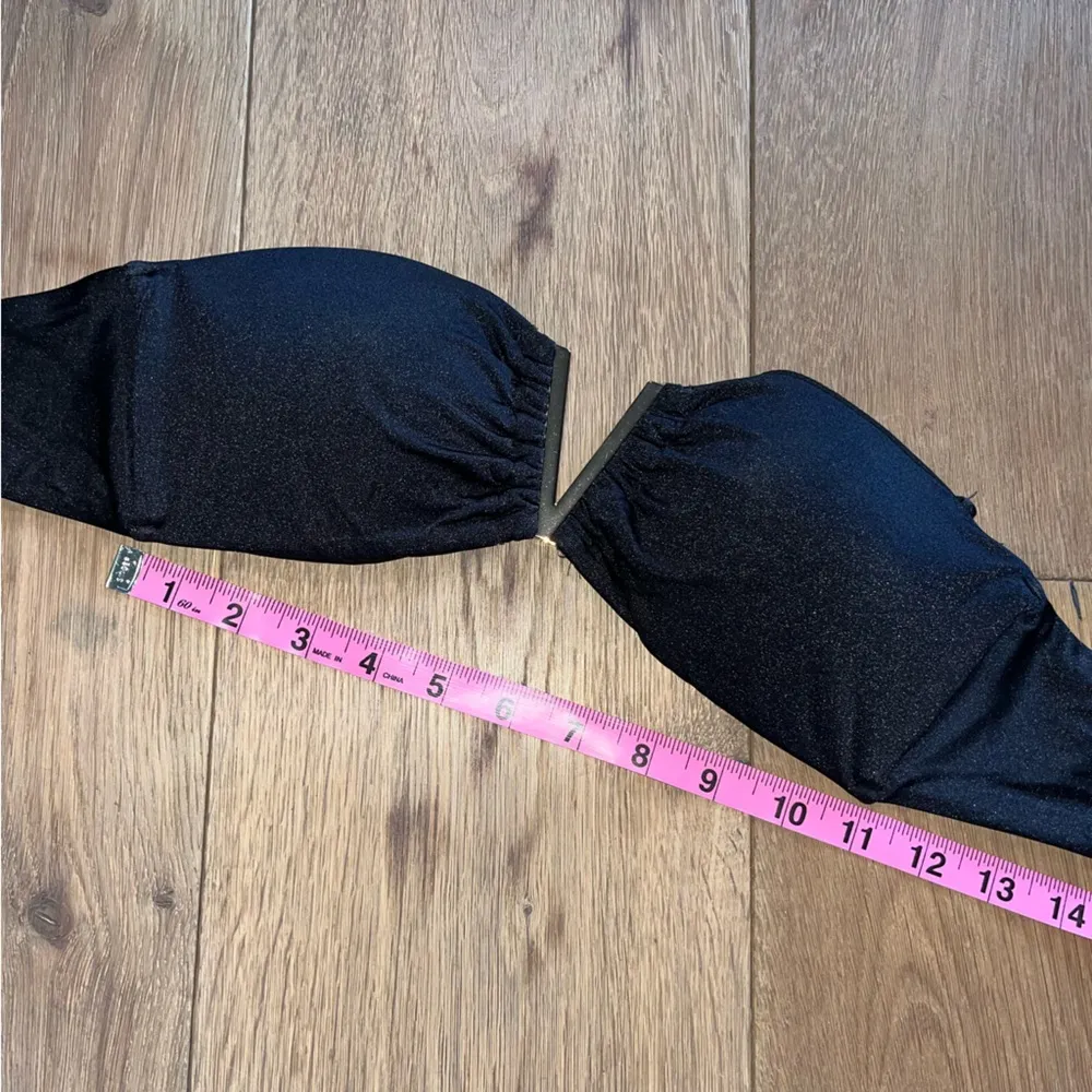 VS gold V Strapless Bikini Top padded black - Image 4