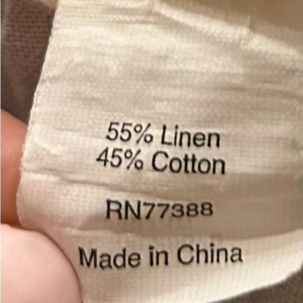 J. Crew City Fit Gray Linen Blend Drawstring Wide Leg Pants Size 8 - Image 9