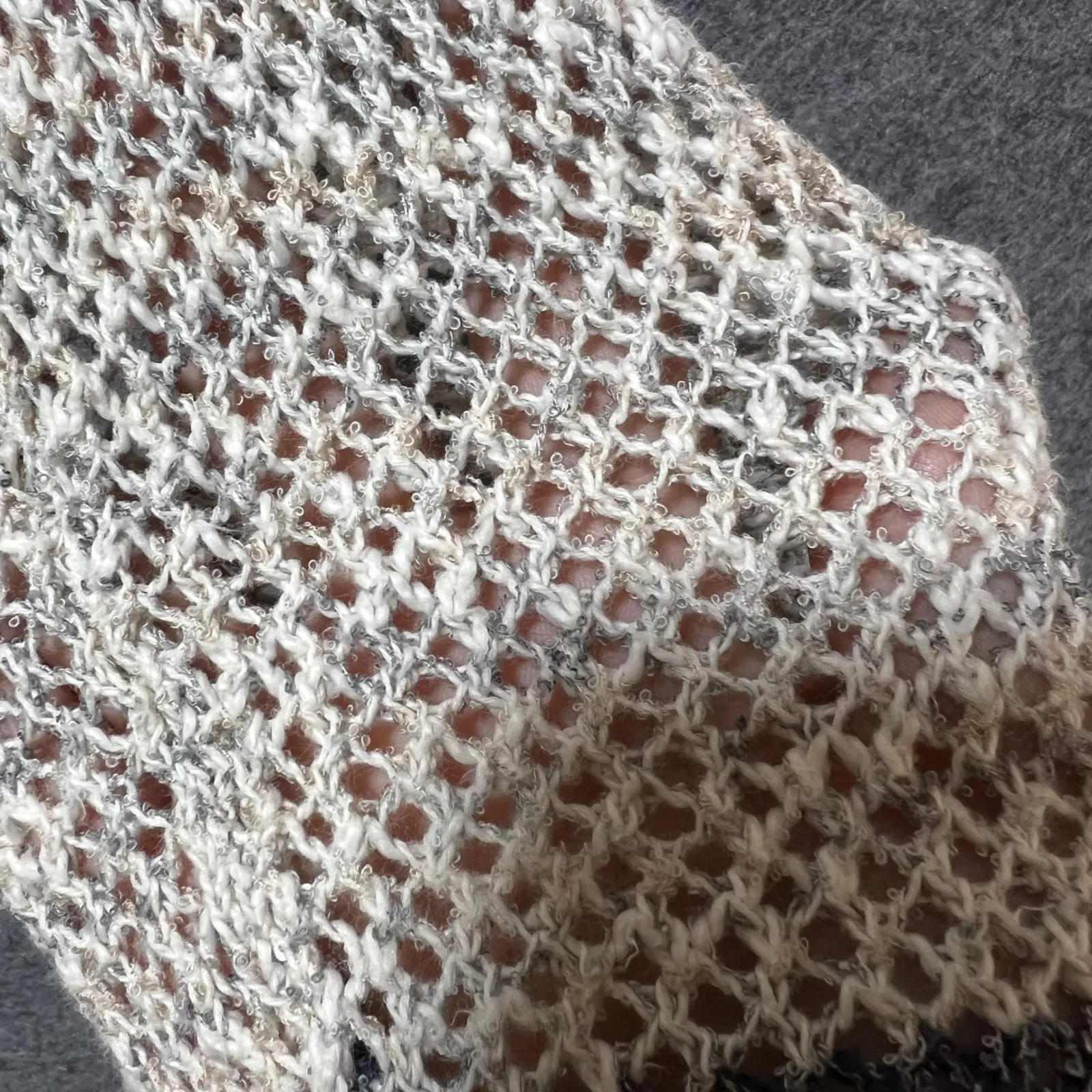 Style Co Womens Sweater Size L Lace Up Neck Colorblock Knit Long Sleeve - Image 5