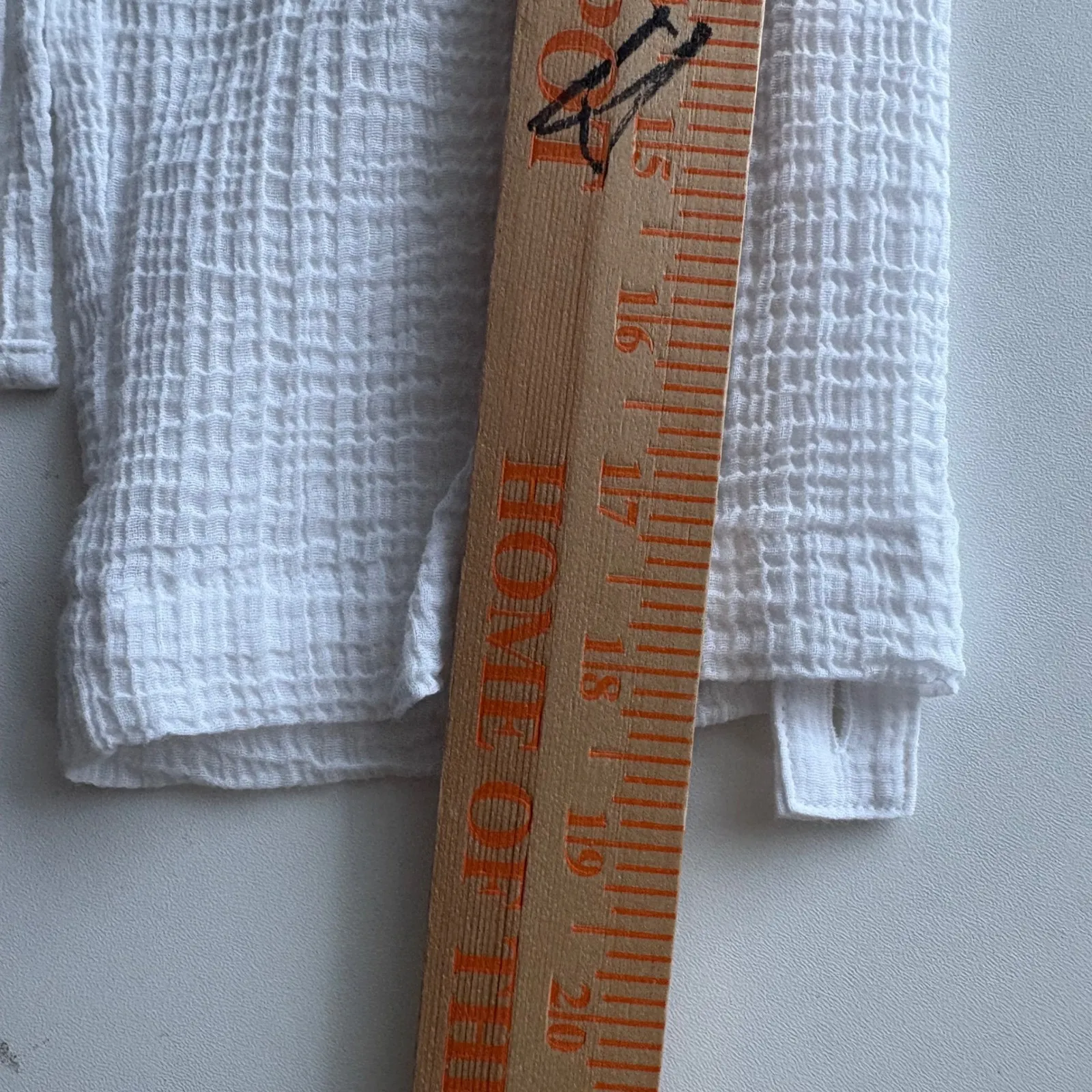 Tommy Bahama White Gauze Mandarin Collar Button Up Tunic Shirt Top Women S - Image 7