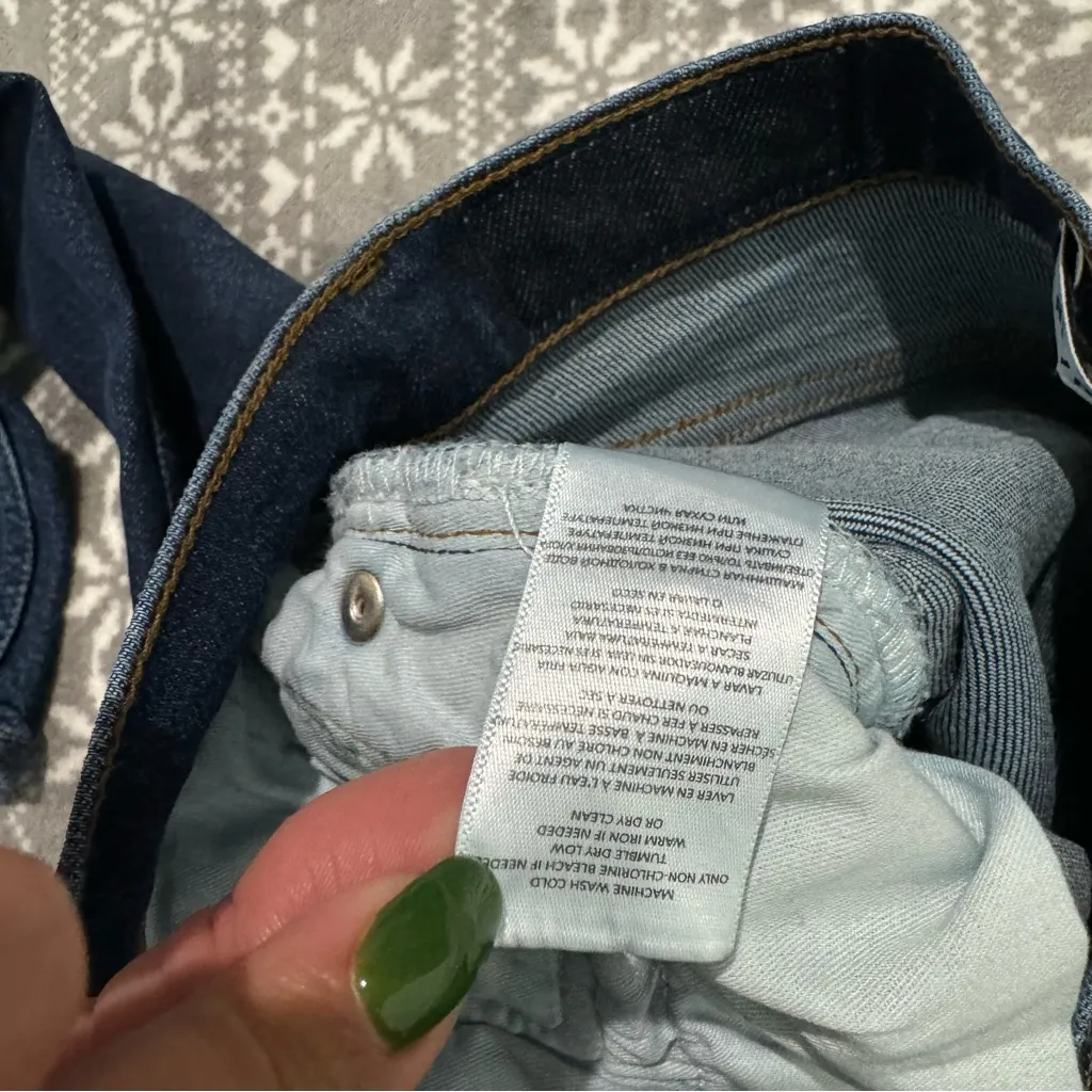 Re/Done 90s High Rise Ankle Crop Jean In Dark Rinse Size 26 - Image 4