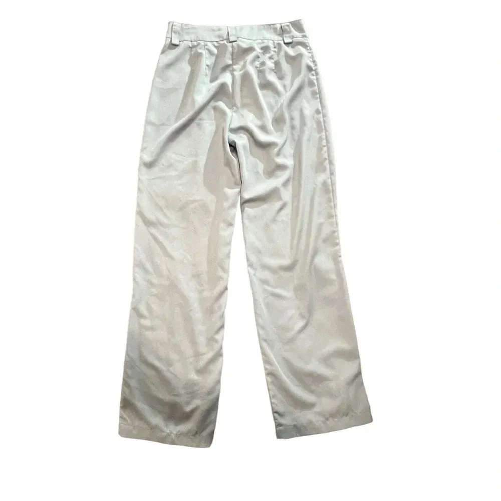 SHEIN Women's Size 4 Seafoam Green Straight Leg‎ Pleated Trousers - Image 5