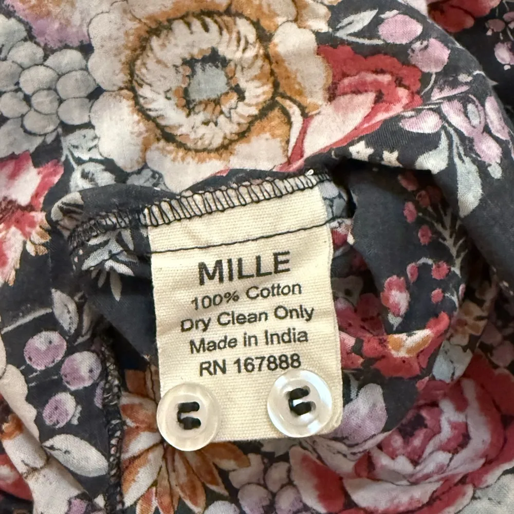 Mille resort & travel multicolor floral button down blouse women’s size XL Black - Image 7