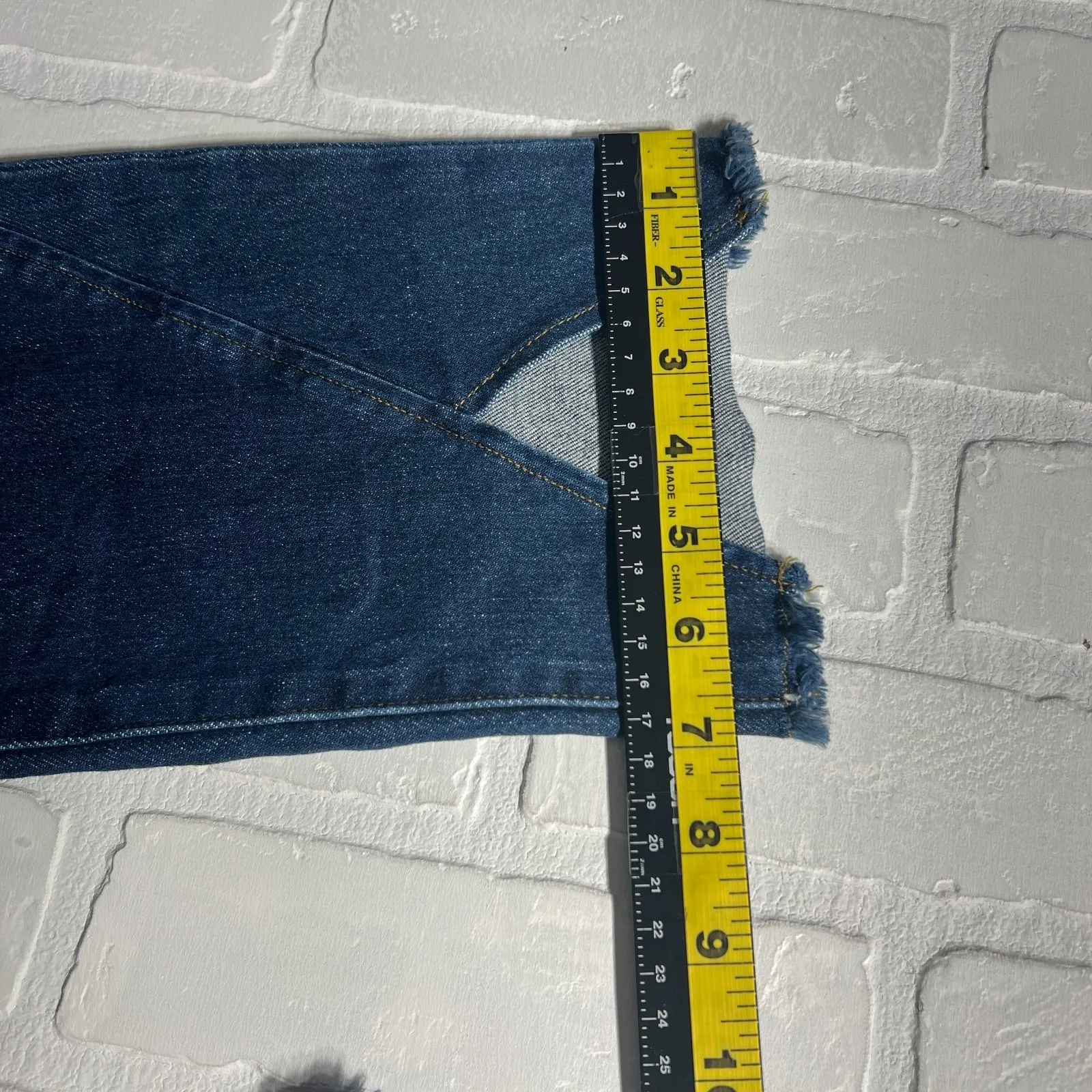 Frame‎ Le High Straight Jeans Womens 27 Blue Dark Wash Denim Stretch V Classic - Image 15