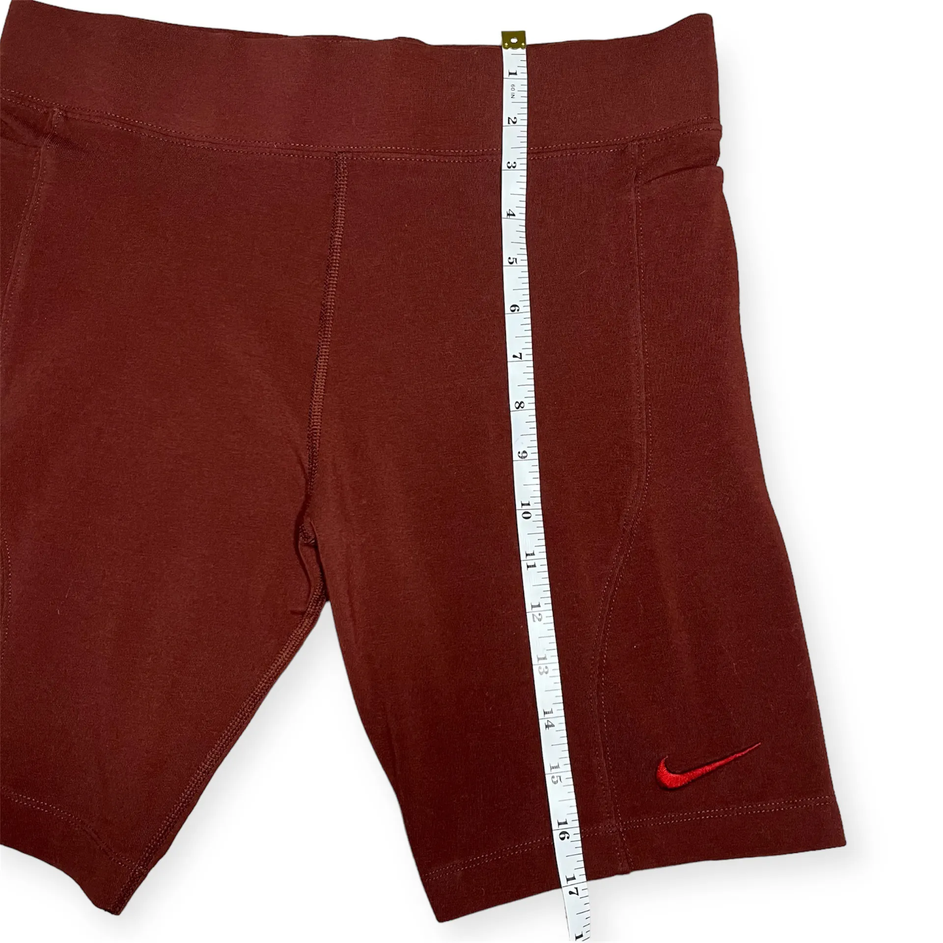 Nike Brown Athletic Biker Gym Athleisure Shorts With Side Pockets - Image 3
