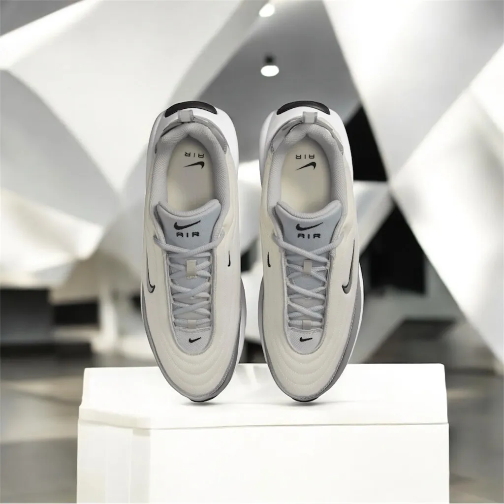 Nike Metallic Silver and Black Air Sneakers For Women FL - Image 3