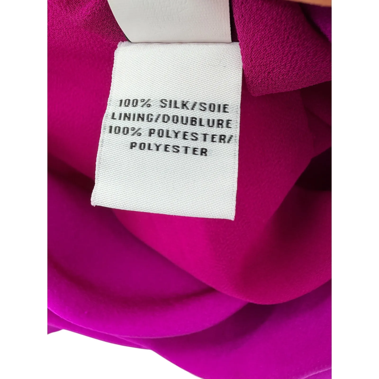 Diane von Furstenberg DVF Magenta Silk Draped V Neck Dress Classic Timeless 4 - Image 4